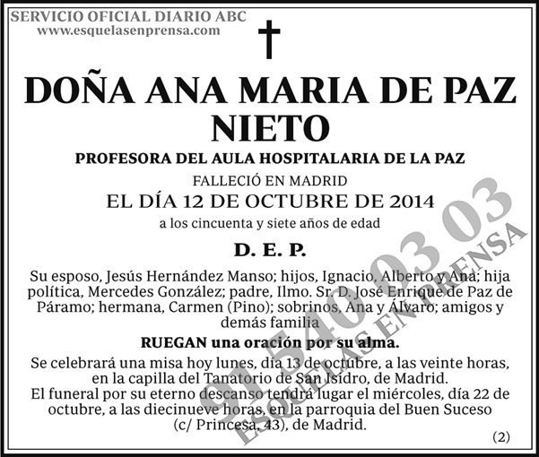 Ana María de Paz Nieto